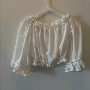 Elegant White Off-Shoulder Women's Top